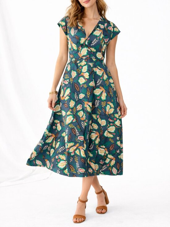 Boden Dresses & Skirts - Boden Natasha Midi Dress Sailor Jungle Bloom Floral Fit & Flare NWT 14